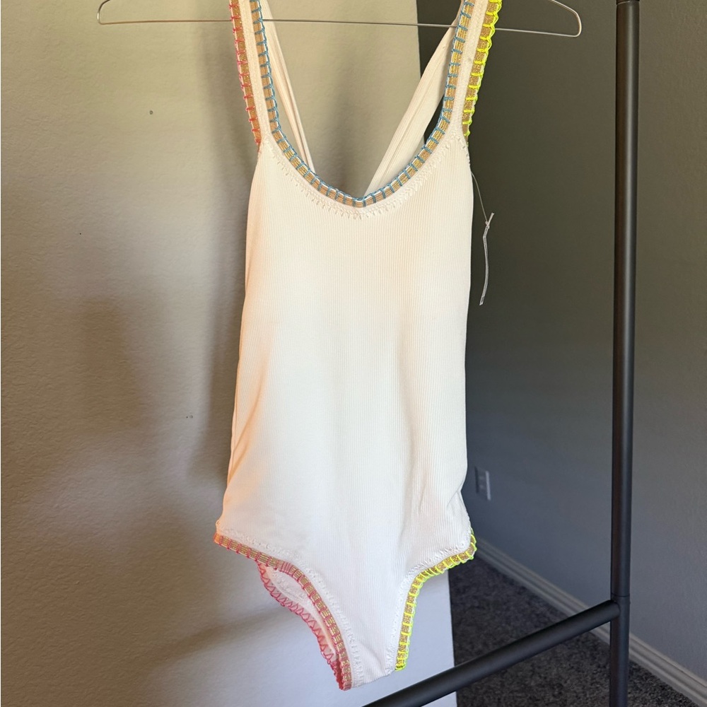 Solange Ferrarini Crochet Trim One-Piece Swimsuit